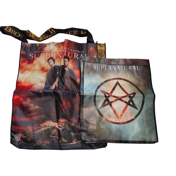 Lot of  2 Supernatural  SDCC Large Backpack Swag Bag Totes WB main image 6